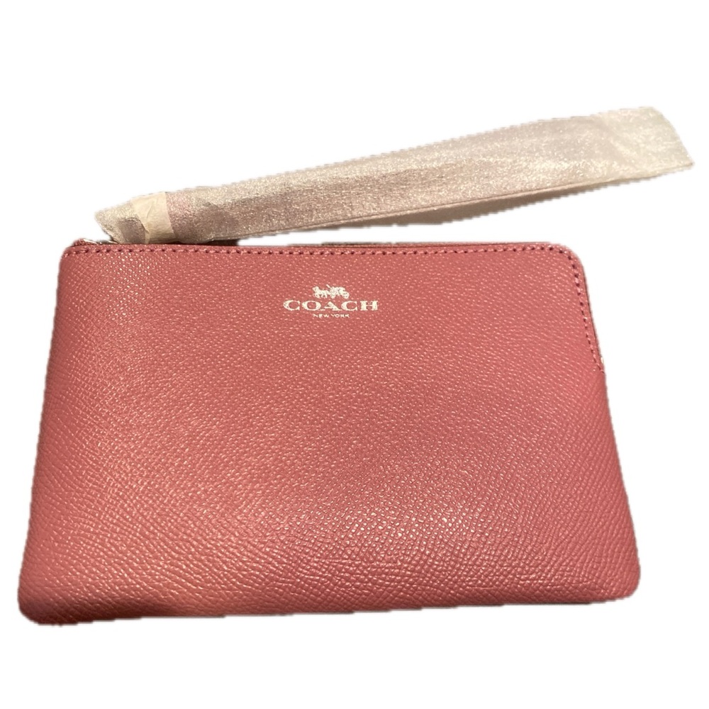 Coach Pink Leather Wristlet